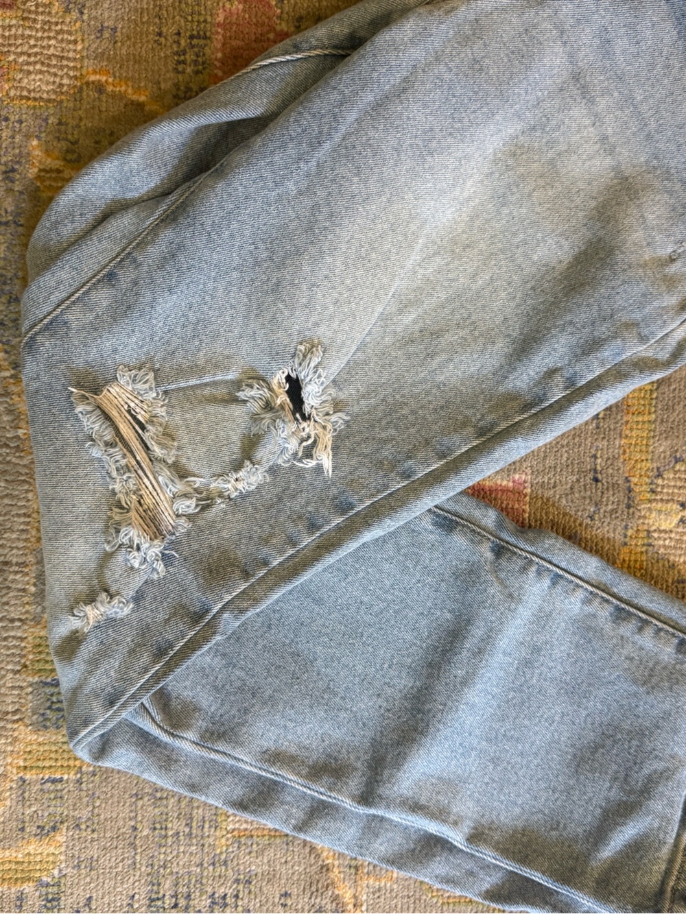 JBD Womens Denim Light Wash Distressed Boyfriend Jeans Size 28 - Picture 2 of 5